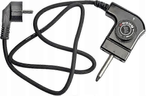 Grillkabel CTW-300 med termostat, rustfrit stål BBQ-ledning til grill