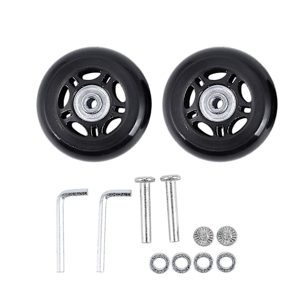 2 Set Resväska Resväska Ersättningshjul Axlar Och Skiftnyckel Reparationssats Od 68mm