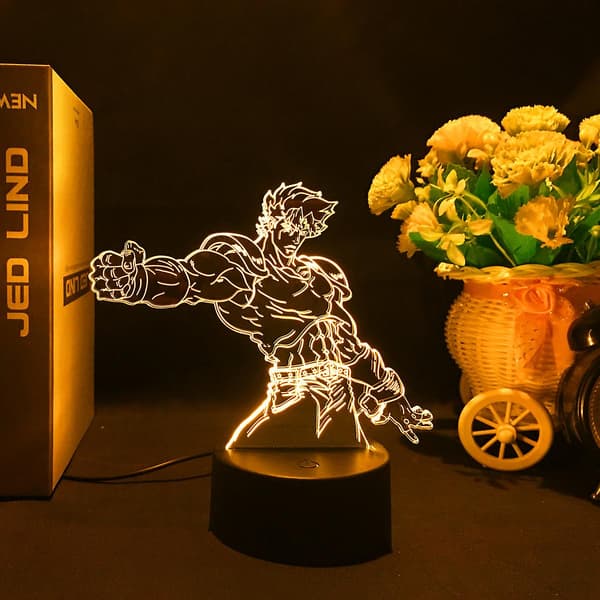 Anime JOJO Dio -lamppu 3D yövalo