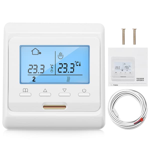 16A 230V LCD Programmerbar Varmegulv Romtermostat Termoregulator Temperaturkontroller
