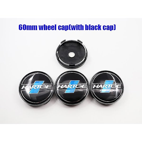 4 kpl 56mm 60mm 65mm 68mm Hartge-logolla varustetut auton vanteen keskihatut, auton vanteen reunat, tarrat, tyylilisävarusteet, HARTGE 56 -tarra