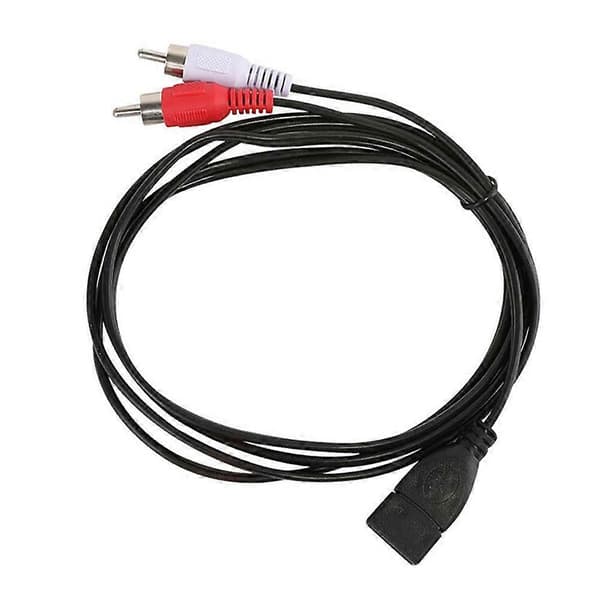 1,5 m USB A Hunn Socket til 2 RCA Hann Plugg Audio Video Forlengelseskabel
