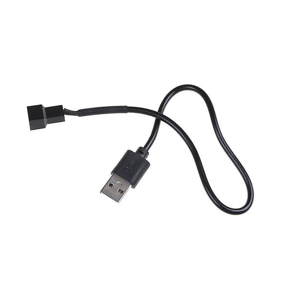 USB 2.0 A Han til 3-bens/4-bens Stikadapterkabel til 5V Computer PC-blæser Shytmv