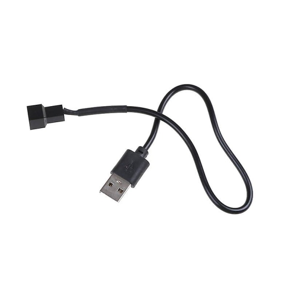 USB 2.0 A Hann til 3-pins/4-pins Kontakt Adapterkabel for 5V Datamaskin PC Vifte Shytmv