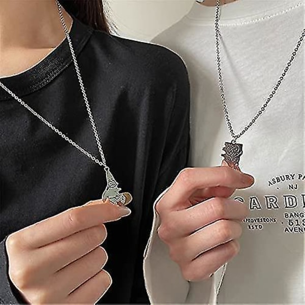 2 st Svampshalsband Bästa Vänner Bff Vänskap Söta Roliga Hip Hop Hänge För Par Vänner