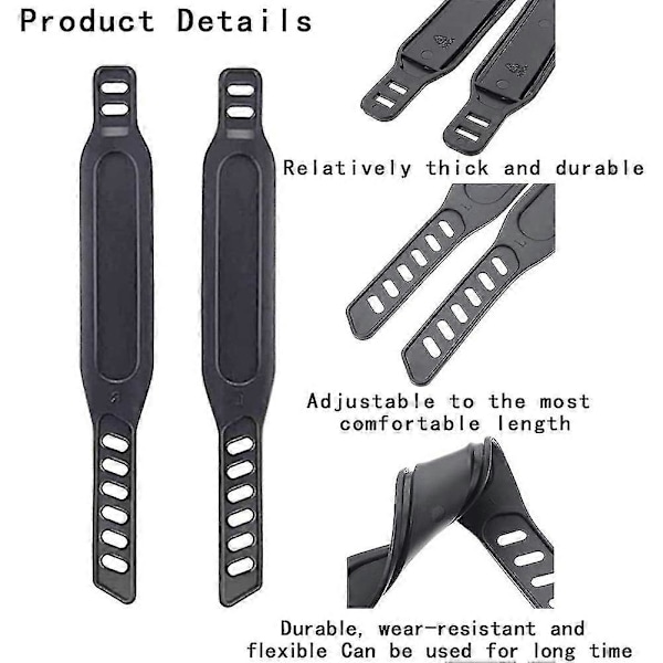 8 stk. Treningsykkelpedalstropper, Justerbare Pedalstropper Fotpedal Spinning Treningsykkel Hjem Eller
