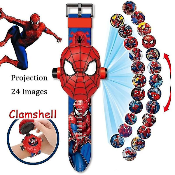 18 Kpl Lasten Kelloja 3D Projektio Piirretty Elokuva Spider-Man Loki Digitaaliset Kellot Frozen Lasten Kellot Lelut