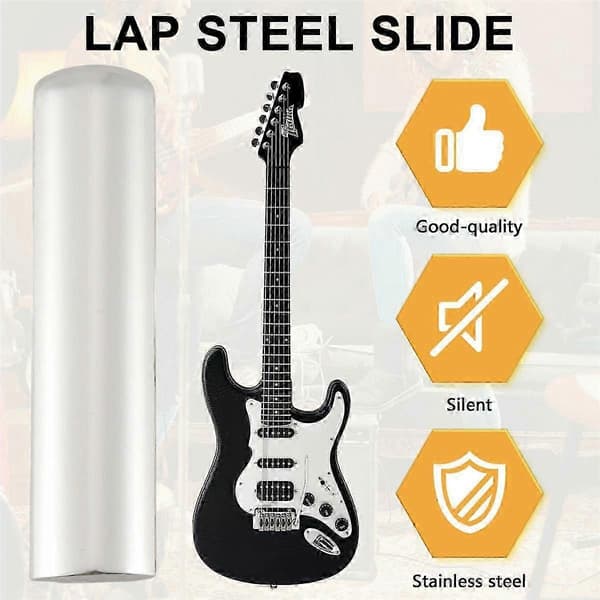 Gitarrslide Tone Bar i Rostfritt Stål för Dobro, Lap Steel Gitarr, Hawaiigitarr, Elgitarrtillbehör