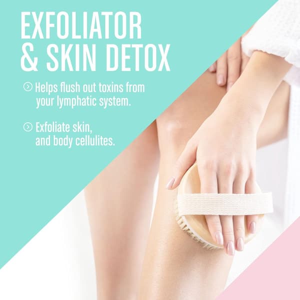 Tørbørste - Anti-cellulite børste - Kropsbørste - Stimulerer blodcirkulationen - (2 dele) Tørbørste til cellulite og lymfedrænage, Eksfolierende
