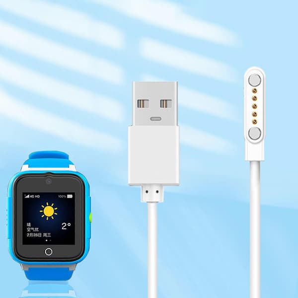 USB-lader 5-pin 12 mm plass for smartklokke magnetisk ladekabel strømtilpasning
