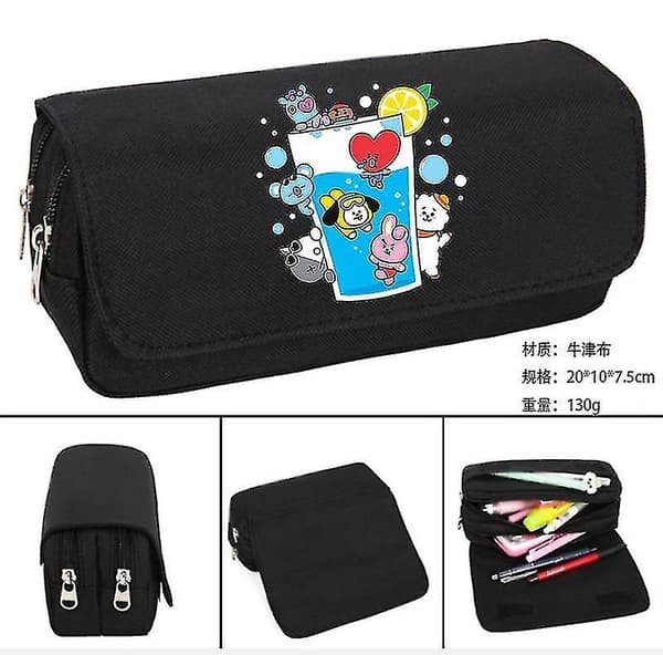 C Bts Bangtan Boy - Stor Canvas Pennfodral med Blixtlås Z27871