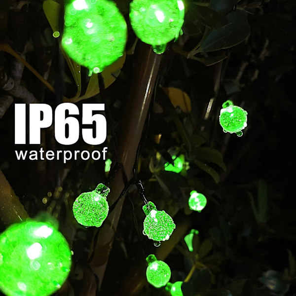 2-pak 100 LED 46ft Solcelled Stringlys Til Udendørs, Krystal Globe Lys Med 8 Tilstande, Vandafvisende Solcelled Stringlys Til Haven
