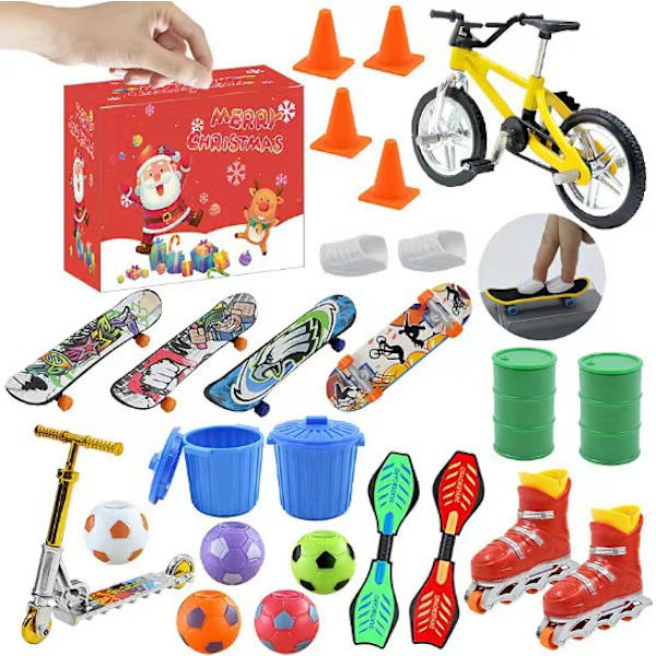 Advent Blind Box, Finger Skateboard Blind Box, Mini Finger Playset -a
