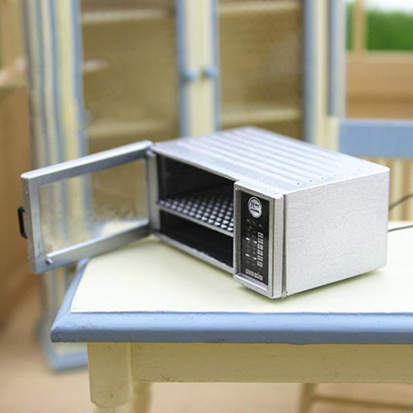 1/12 Nukenkodin Miniatyyrihuonekalut Mikroaaltouuni Perheen Kodinkoneet Keittiö
