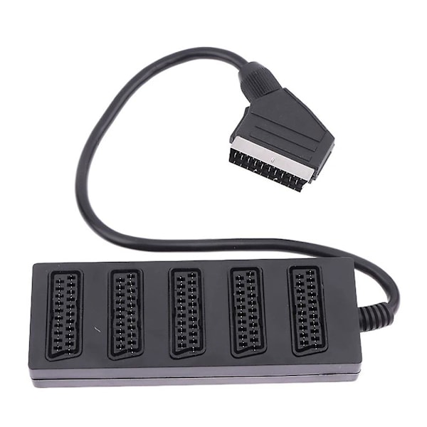 21-nastainen Scart 5-tie Splitter 21p Scart uros - 5 naaras adapteriliitin 5-tie Scart yksi jakaa