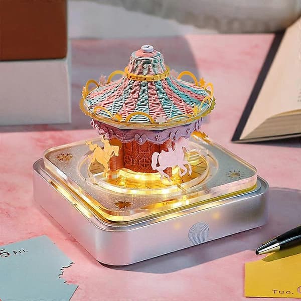 Mini Avrivningskalendere 3D Kalender Time-Piece Kalender med Lys for Kvinner Menn