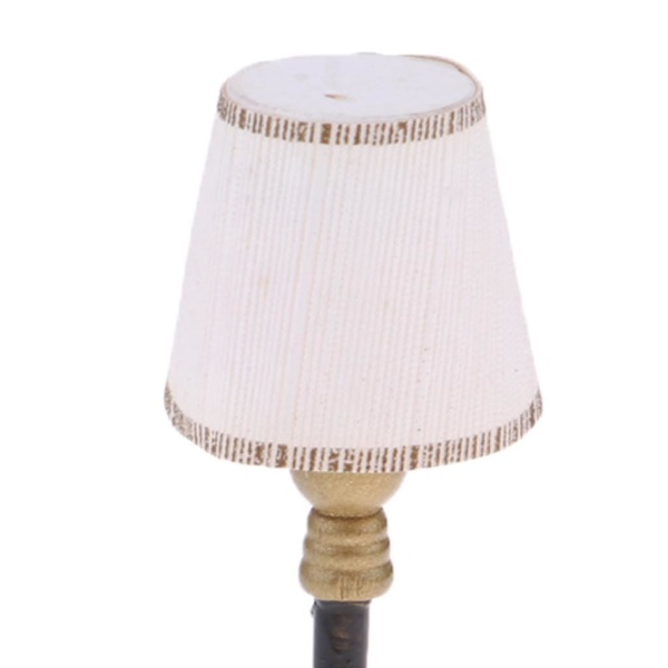3x1/12 Dukkehuss Miniature Møbler Hvid Lampskærm Gulvlampe Lys