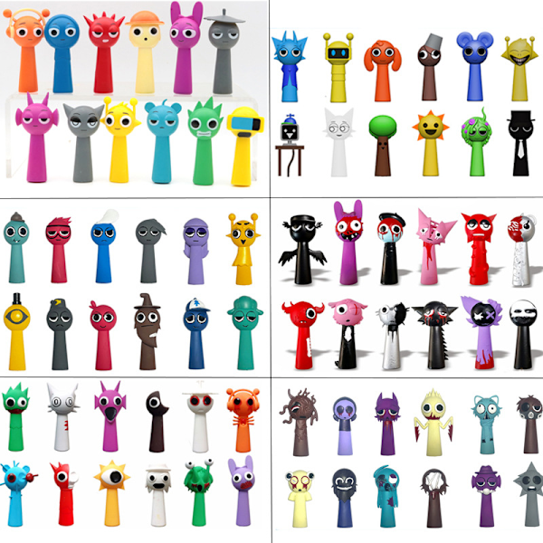 12 stk. Rhythm Box Series Figurer Perifer Spil Dukke Dukke Kage Bage Desktop Ornament Model
