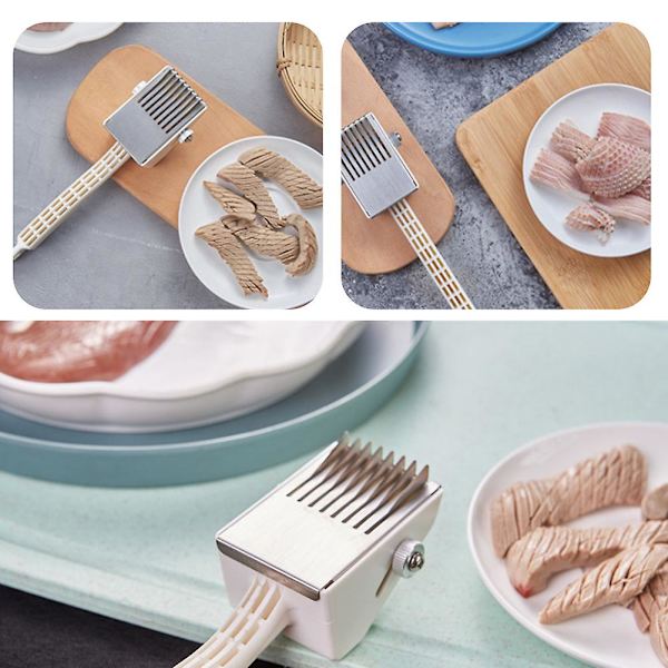 Kött skivning mörare för bläckfisk Abalone 8 blad Hem kök Rostfritt stål