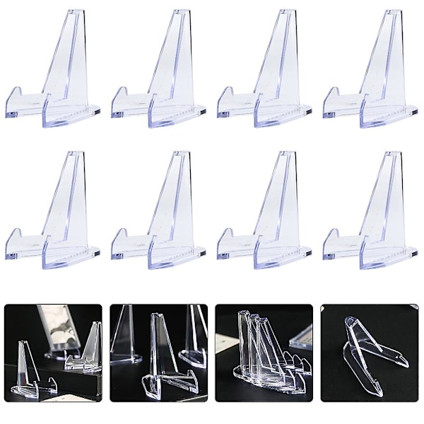10 st kortställ transparent bildskärm display akryl show rack platta display multi-use telefonställ