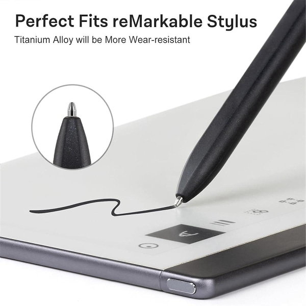 Vaihtoehtoiset kynänkärjet Remarkable 2 -tabletille - Kestävä titaaniseosmetallikärki/kärjet (