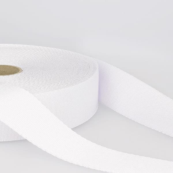 35mm Stephanoise skulder webbing Hvid - pr. meter