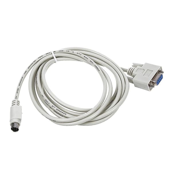 Db9p til 8p Mini Din Rs232 Nedlastingskabel Hvit 2,5 m for PLC Dvp-eh-DYDZ