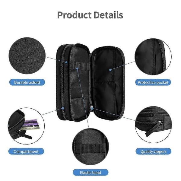 b572 Minecraft Penalhus til Børn & Voksne - Holdbart Polyester med 5 Penneholdere & Mesh Organizer (Vaskbart) e572