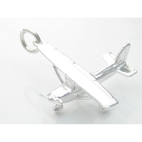 Lätt Flygplan Flygplan Sterling Silver Berlock .925 X 1 Plans Berlocker