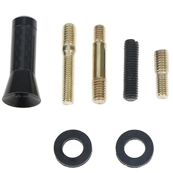 Auton Kattoantenni 1.4in/3.5cm Hiilikuituruuvi Metallinen Lyhyt Tynkä Mast Auton Radioantenni Lisävarusteet Osa