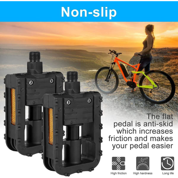 Brettpedaler til sammenleggbar sykkel, sammenleggbare sykkelpedaler med aluminium, slitesterke sammenleggbare sykkelpedaler i plast, sykkeltilbehør (3-c-mn)
