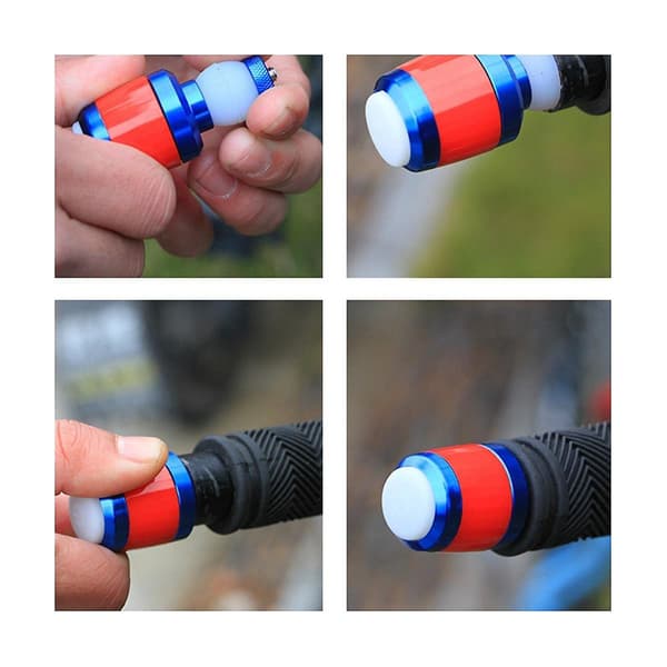 2 stk. Cykelstyr LED Lys Greb End Plugs Blinklys Blinklys Kørsel Tilbehør Sort