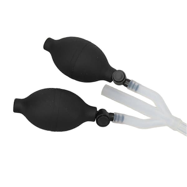 Silikon Enema Douche Bulb Dubbla Sidöppningar Elastisk Uppblåsbar Dubbel Bulb Spolsystem för Hälsovård