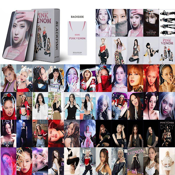 Black Pink 54 st Lomo-kort Nytt Album Pink Venom Fotokort För Fans Gåva