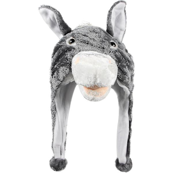 Plushdjurshättor i en storlek, polyester med fleecefoder, hög kvalitet