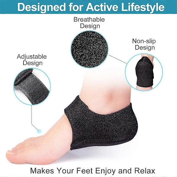 Hælkopper til Plantar Fasciitis mod Hæl Smerter, Hælbeskyttere, Hælærmer, Puder, Hælstøtte mod Hæl Smerter, Hælspore