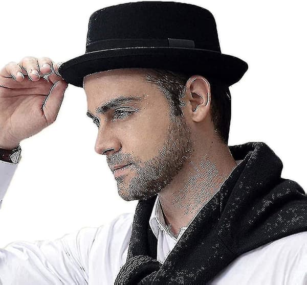 Pork Pie-hatt 100 % ullfilt Herr Porkpie Breaking Bad-hattar Flat Top Herr Fedora