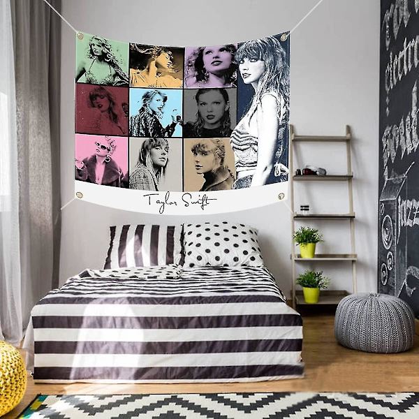 Taylor Tapestry Flagg for Soverom Swift, 120x150cm Musikkbilde Veggtepper Rom Hengende Poster Flagg Tapestry Gaver