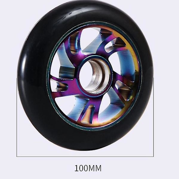 2 stk. 100mm Scooter Reservehjul med Lejer Stunt Scooter-yky