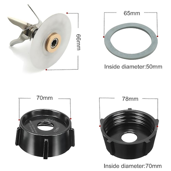 Reservedeler Erstatning for Oster Osterizer Blender Kutter Blad Base Bunnlokk Pakning