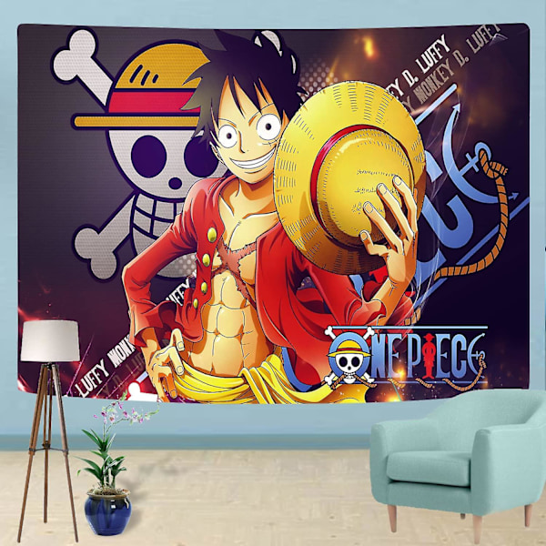 Anime One Piece Luffy Väggbonad Bakgrund Party Banner Dekoration 60x80in