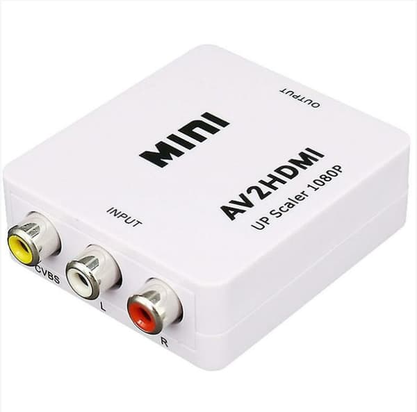 RCA til HDMI 1080p AV til HDMI Videokonverter Mini RCA Composite CVBS Adapter - FARVE: Sort