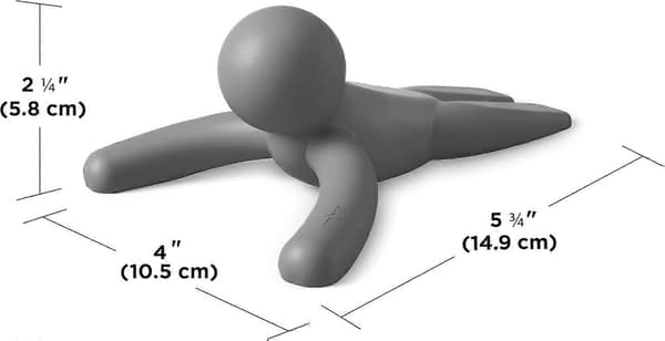 Dörrstopp, Tunga och Flexibla, Mjuk Yta, Skyddar Golv, 2-pack, Grå, 2 stycken