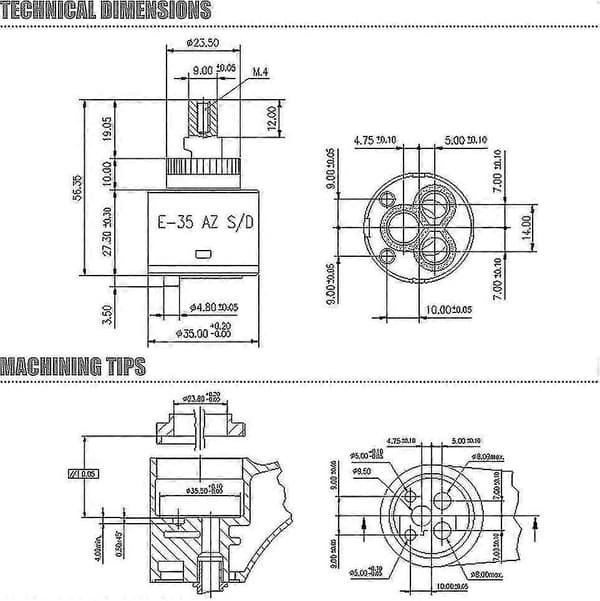 35 mm vandhanepatron, keramisk vandhanepatron til køkken