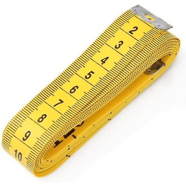 120 tommer blødt målebånd til syning - har også centimeterskala på bagsiden, der går op til 300 cm