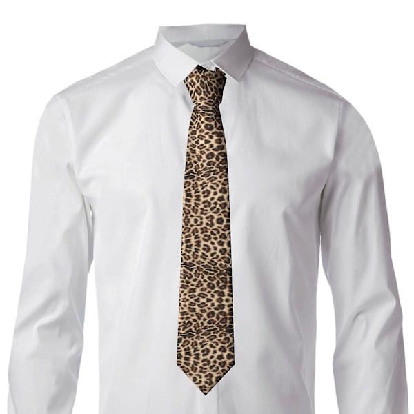 Sjovt Leopard Dyreprint Herre Slips Mode Slips Tynde Slips Gaver Til Bryllupper, Brudgom, Forretningsfest