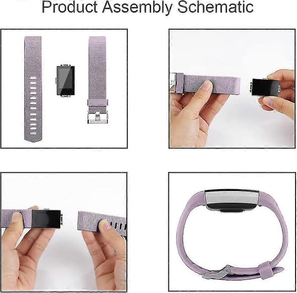 Silikoniset urheilulliset vaihtorannekkeet Fitbit Charge 2 -kelloon (6 kpl)