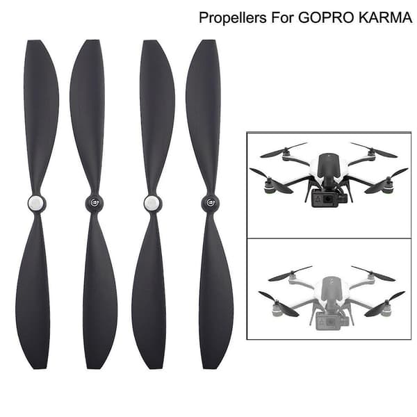 4 stk Drone-propeller, lydløse, støtsikre ABS-erstatningsblader, Drone-tilbehør for GoPro Karma
