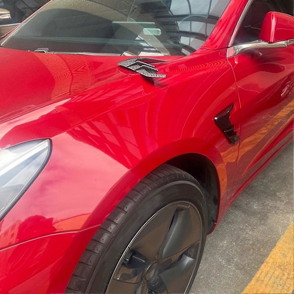 Sidochkamera Blinkerskydd Ersättning för Tesla Model 3 Model Y Blank Svart