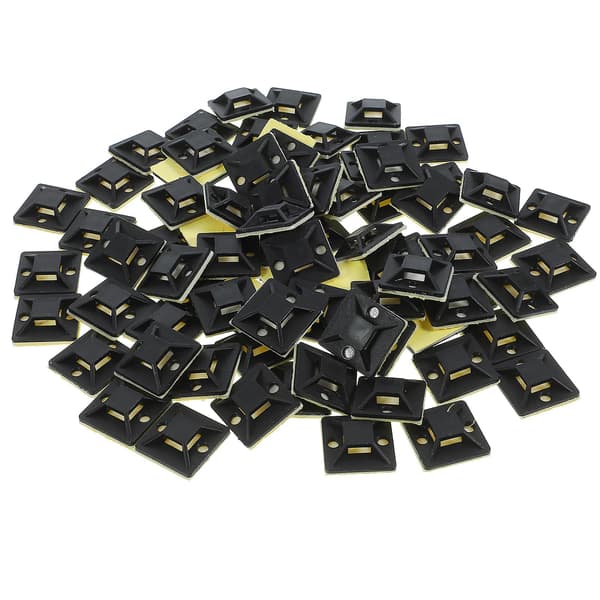 100 stk Kabelbinderfester Selvklebende Wire Clips Kabelbinderholdere Wire Management Mounts